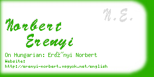 norbert erenyi business card